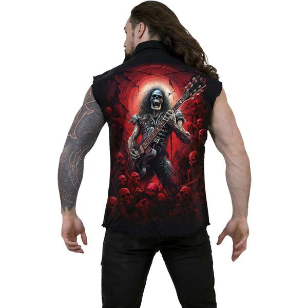 Spiral Direct TOMB OF ROCK - Sleeveless Stone Washed Worker Black