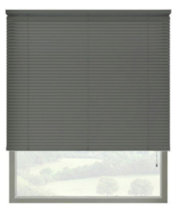 NewEdgeBlinds Slate Grey 25mm Slat PVC Venetian Blind (152cm Drop)