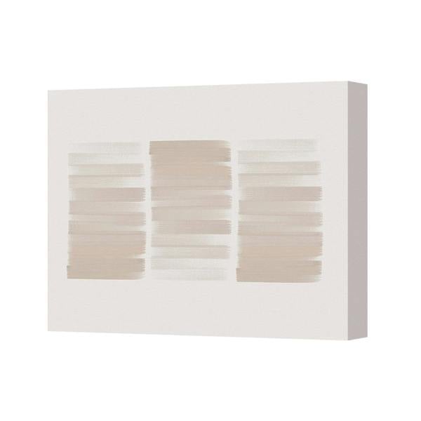 Benjamin Tate Design Contemporary Beige Canvas Art Print With Deep Gallery Frame UK Handmade