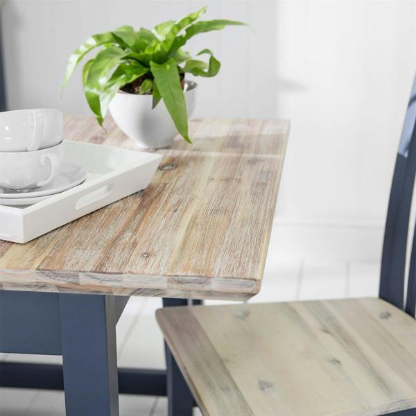 Statement Furniture Florence Square Extendable Kitchen Dining Table, Drop Down Leaf Small Table