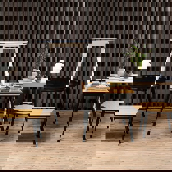 Furniture To Go Roxby Dining Table in Oak & Black