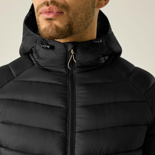 Dare 2B Mens Torrek Mountain Baffled Padded Jacket - Black/Black
