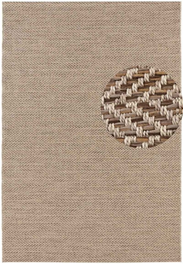 Indoor - Outdoor Caen Natural Brown | Handmade-Look