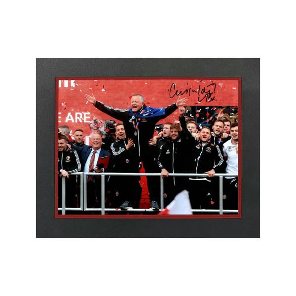 Chris Wilder Signed Sheffield United 16x12 Image Deluxe Mount