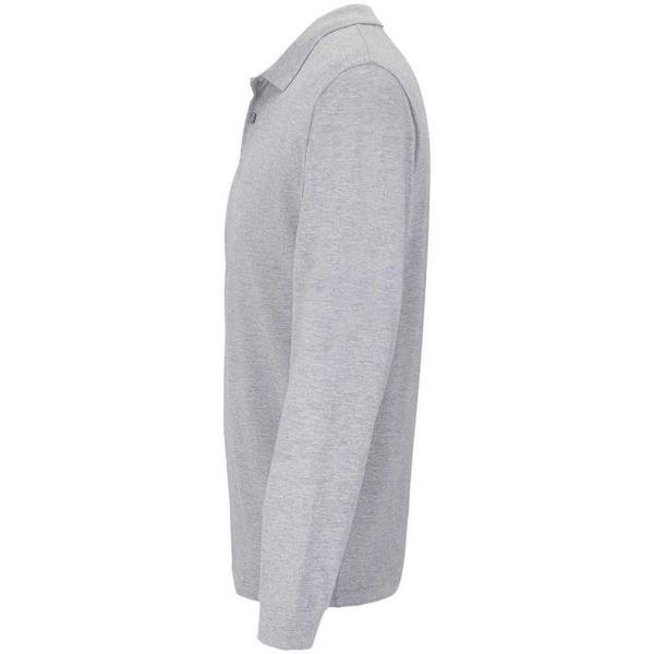 SOLS Unisex Adult Planet Marl Pique Long-Sleeved Polo Shirt - Grey Marl