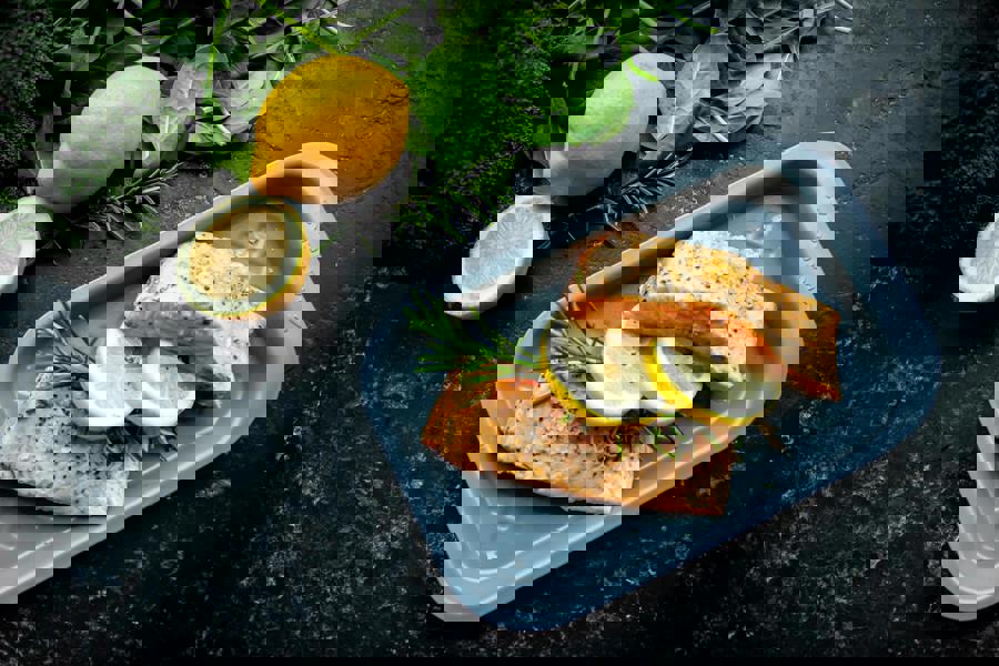 MasterClass Smart Ceramic 5-Piece Stackable Bakeware Set with Chemical-Free Non-Stick