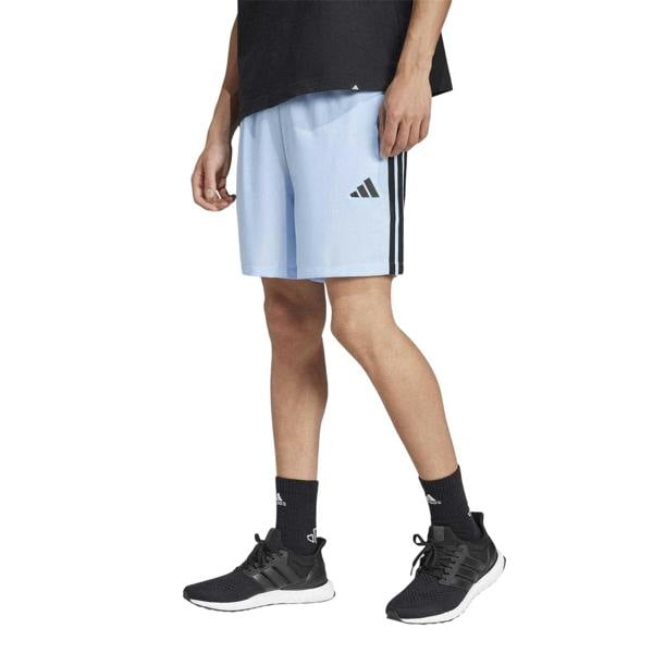 Adidas Mens 3 Stripes Shorts - Glow Blue - 