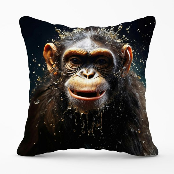 Warren Reed Realistic Monkey Face Splashart Cushions