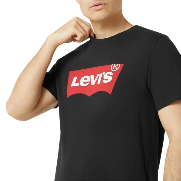 Levis Mens Batwing Logo T-Shirt - Black/Red - 