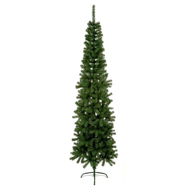 Samuel Alexander 2.2m (7.5ft) Premier Plain Green Spruce Pine Slim Christmas Tree with Stand