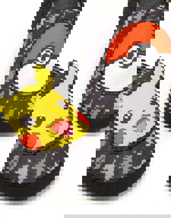 Pokemon Boys Black Pikachu Slip On Loafer Slippers