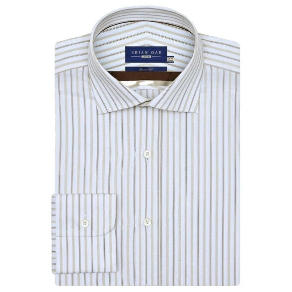 Men's Striped Twill Dress Shirt – Fawn