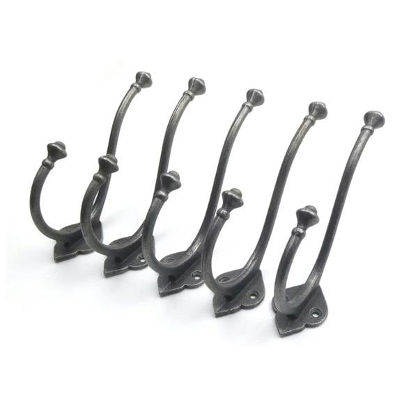 Antique Cast Iron Inglemire Coat Hook - Pack of 5 Hooks