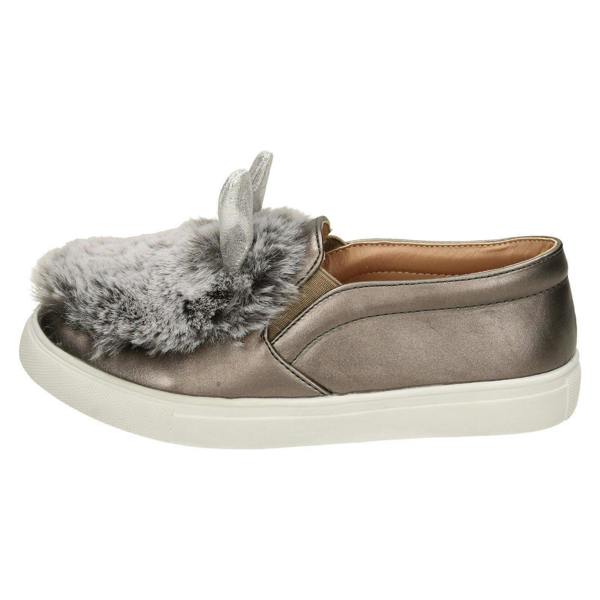 Spot On Girls Spot On Fur & Glitter Bunny Ear Shoes