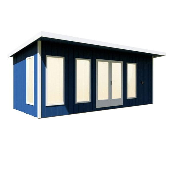 20x8 insulated Garden Studio Office and Store Pent Roof - Best Shed