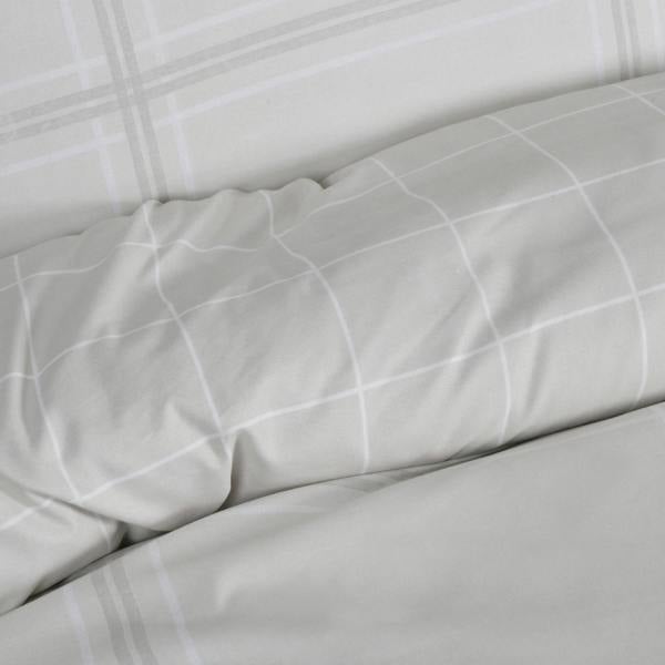 Smart Living Linear Check Duvet Set - Natural