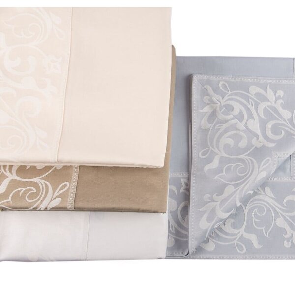 Cotton and Olive Elegance Tablecloth and Napkin Set