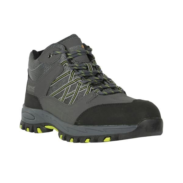 Regatta Professional Mens Safety Shoes - Briar Grey/Lime