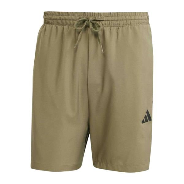 Adidas Mens 3 Stripes Shorts - Khaki Brown/White - 