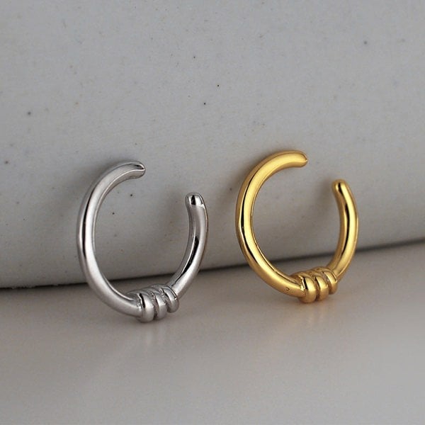 Gold Trip Knot Twist Ear Cuff