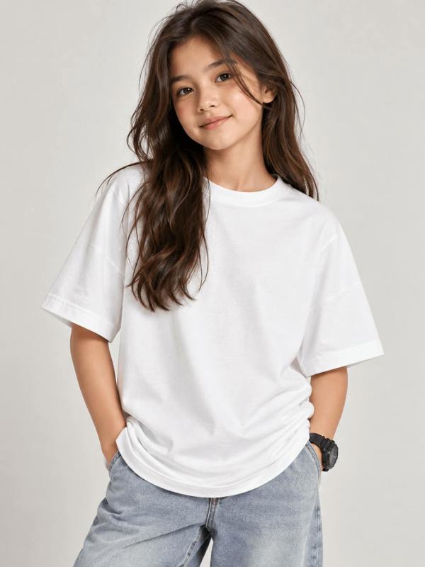 Childsplay Girls Oversized T-Shirt in White