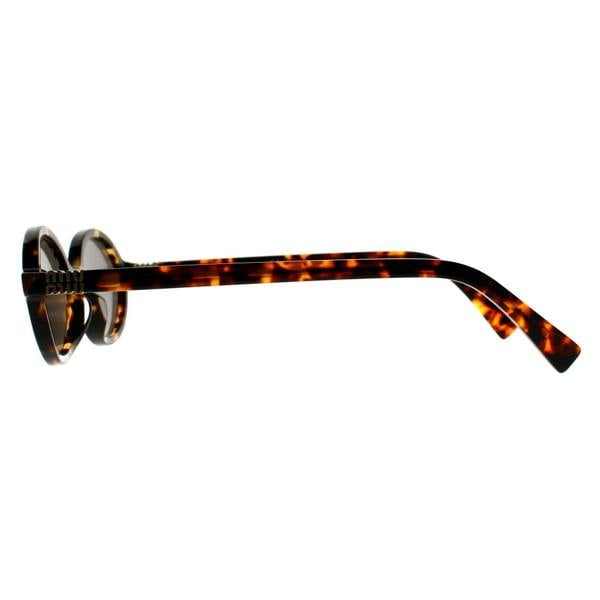 Miu Miu Sunglasses MU 04ZS VAU07F Honey Havana Light Grey Silver Mirror