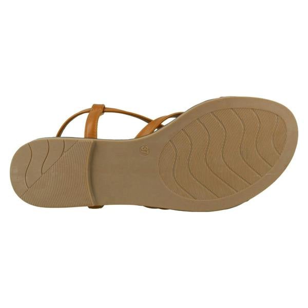 Savannah Ladies Savannah Flat Strappy Toepost Sandal with Buckle Strap F00444