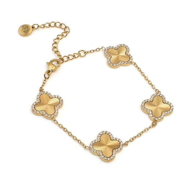 Say It With Timeless Clover Bracelet - Yellow Gold Plated
