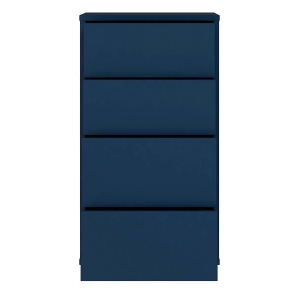 Alice Springs Tall 4 Drawer Chest with Push-to-Open Drawers in Night Blue