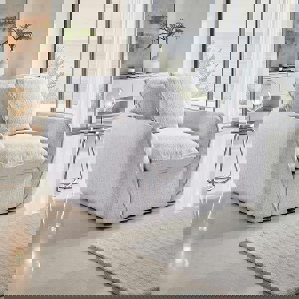 Furnishings For Less Berti Fabric Armchair Beige or Grey