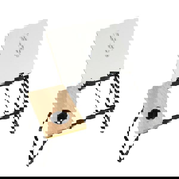 Living and Home Folding Angle Adjustable Laptop Bed Table with Cup Slot, Stop Bar