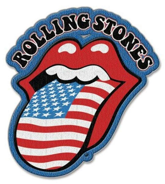 The Rolling Stones Patch US Flag Tongue Band Logo new Official Iron on