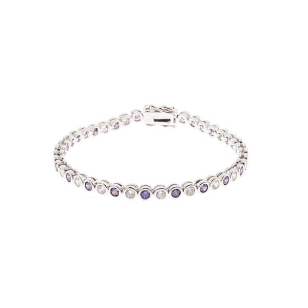 Cachet London Dawn Silver Tanzanite Tennis Bracelet