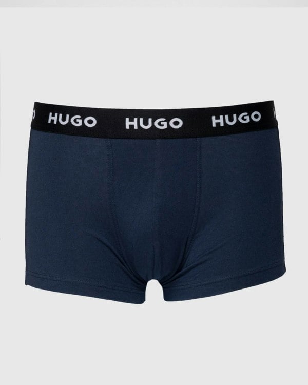HUGO Triple Pack Mens Trunks - Navy 410