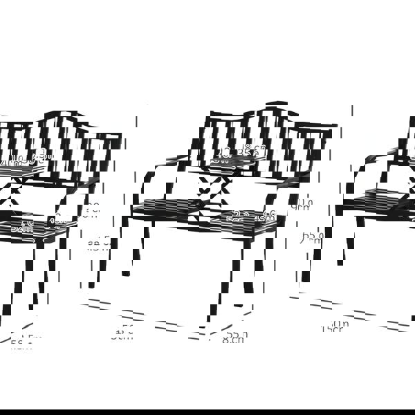 Garden Loveseat with Built-in Coffee Table