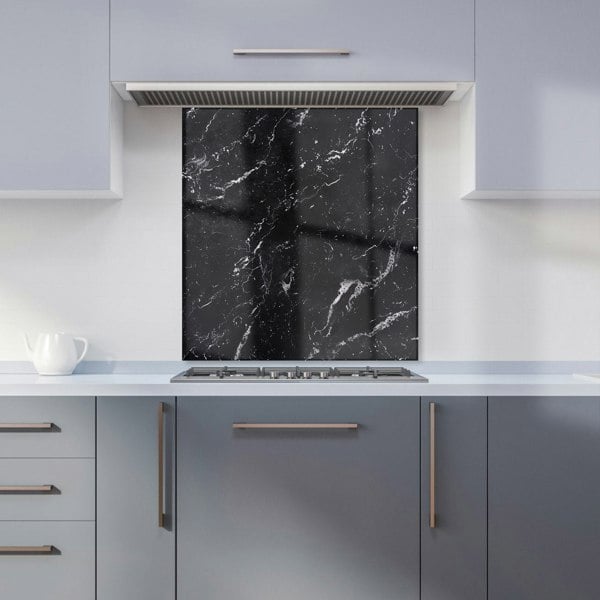 Warren Reed - Designer Polished Black Quartz Effect Kitchen Splashback