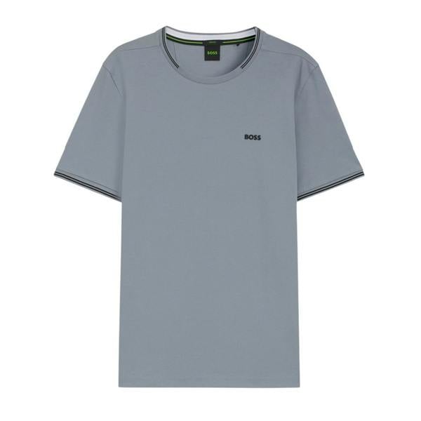 Boss Mens Hbg Taul Cotton Regular T-Shirt - Dark Grey - 