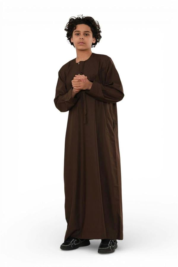 Infinity Leather Kids Boys Eid Moroccan Jubba Robe Djellaba Ramadan Eid Thobe - K-HM11