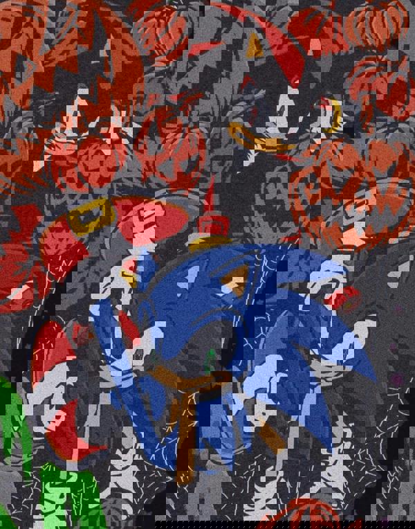 Sonic the Hedgehog Boys Black Let's Get Spooky Short Sleeved T-Shirt