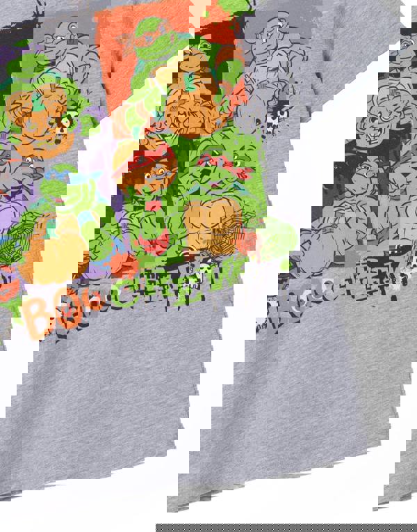 Teenage Mutant Ninja Turtles Unisex Kids Grey Boo Crew Short Sleeved T-Shirt