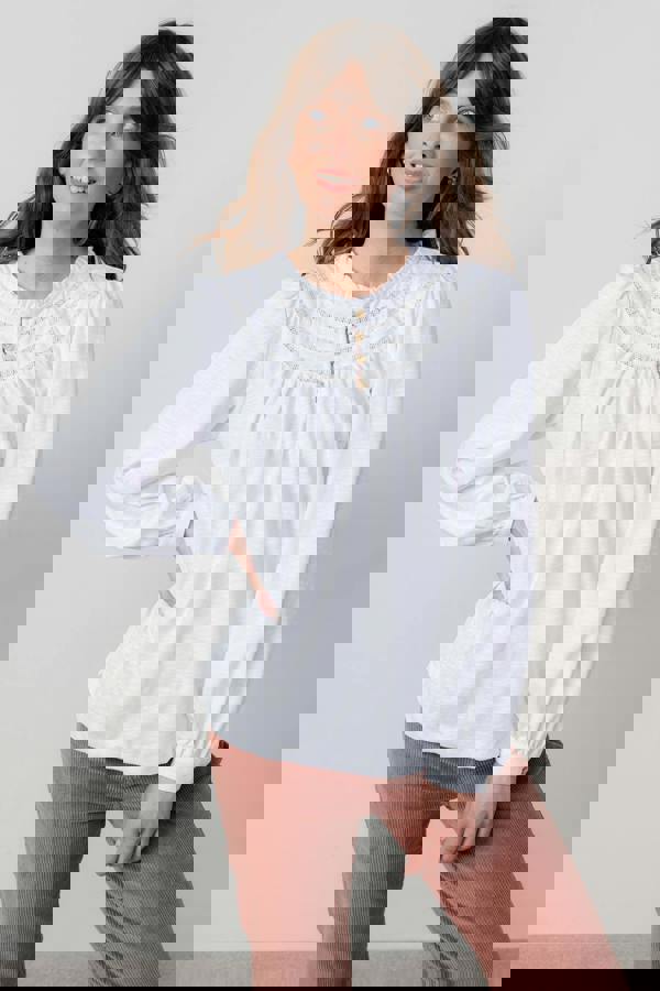 Lily & Me Luna Organic Cotton Blouse White