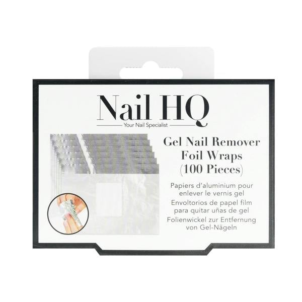 Nail HQ Gel Nail Remover Foil Wraps - 100 Pieces