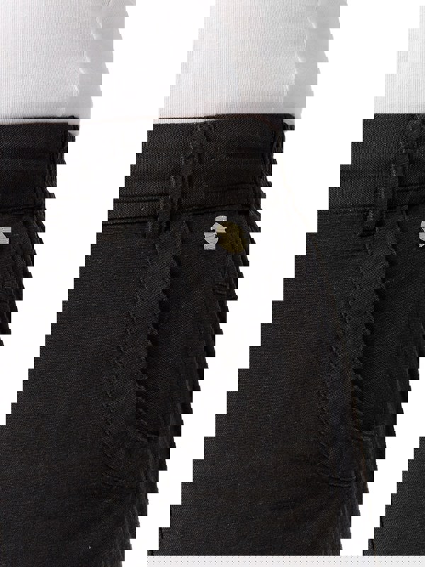 PennyPlain Linen Blend Cropped Trousers - Charcoal