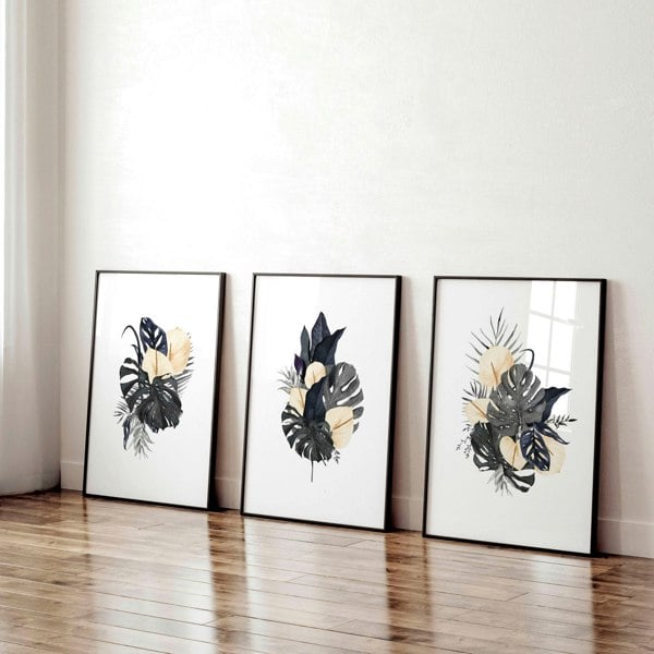 Office wall paintings | set of 3 framed wall art