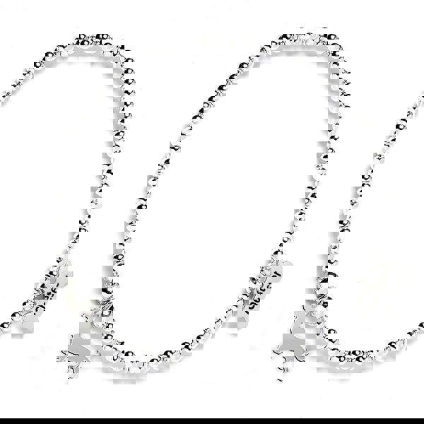 Lancashire Heeler Silhouette Silver Ball Bead Bracelet - Personalised - MYLEE London