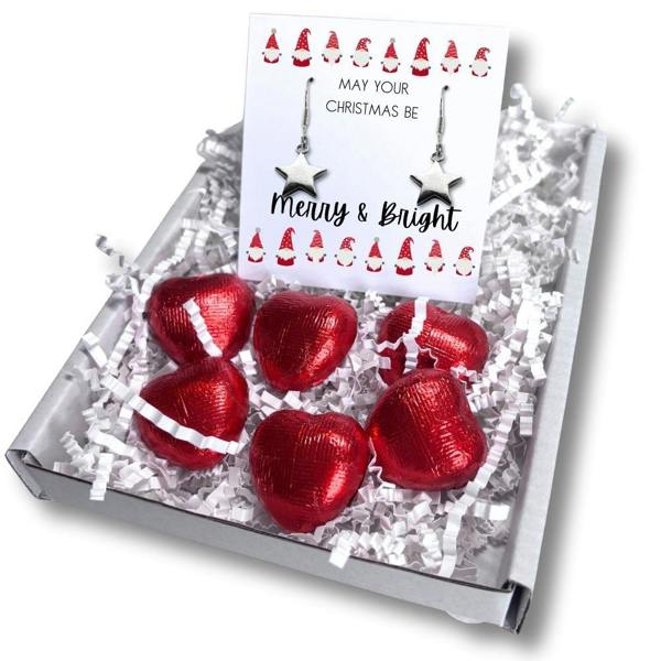 Aye Do Gifts Merry & Bright Christmas Mini Gift Hamper with Silver Star Earrings