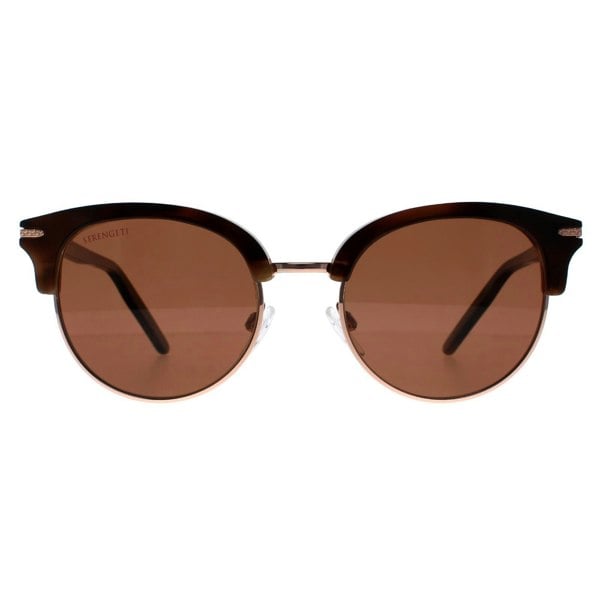 Serengeti Sunglasses Lela 8941 Shiny Brown Mineral Polarized Drivers Brown