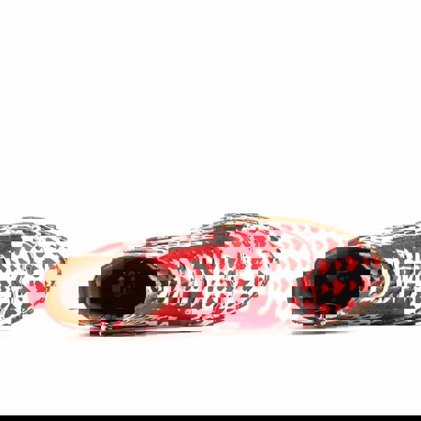 Embassy London Hatter - Love Struck - Women's ankle boot with red hearts print on white leather