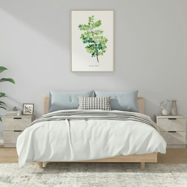 Berkfield Bedside Cabinets 2 pcs Concrete Grey Engineered Wood