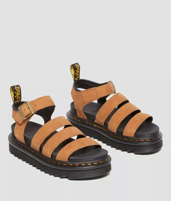 Dr. Martens Blaire Tumbled Nubuck Women's Desert Brown Sandals